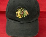 NHL Chicago Blackhawks 47 Brand Hockey Kids Youth Black Strapback Hat Cap - $14.84