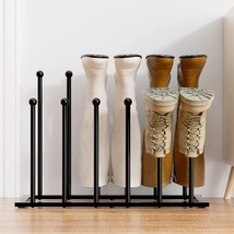 Black Metal Boot Rack, Shoe Organizer For Dorm Room, Closet, Entryway, Bedroom, - £28.74 GBP