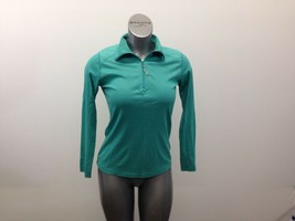 Woolrich Green 1/4 Zip Top Women’s Size Small Long Sleeve Mock Neck - $9.89