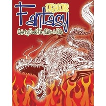 Fantasy Dragons Coloring Book For Adults &amp; Kids: 47 (Super Fun Coloring Books Fo - £5.26 GBP