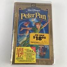 Walt Disney Masterpiece Peter Pan VHS Tape 45th Anniversary 1998 Vintage Sealed - £38.66 GBP