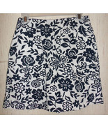 NEW! WOMENS Bobbie Brooks WHITE W/ NAVY BLUE FLORAL PULL ON SKORT  SIZE ... - $23.33
