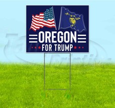 Oregon For Trump 18x24 Yard Sign With Stake Corrugated Bandit 2024 - £20.54 GBP+