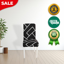 Anyhouz Chair Cover Black Square Lattice Design Elastic Slipcover Dining... - $445.49 MXN