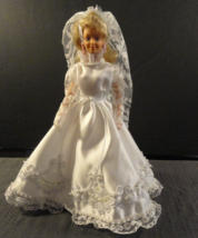 Rare Vintage Barbie 1987 H-22 Maxi Hasbro Wedding Bridal Dress W/ Pearls Loose - £22.33 GBP