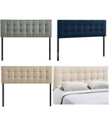 Queen Headboard Beige, Ivory, Gray, Navy Modern Button Tufted Fabric Uph... - €120,70 EUR+