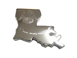 Louisiana State Map Shape and Flag Design Magnet - £15.72 GBP