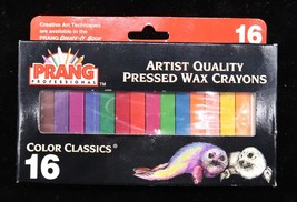 Prang Professional Artist Quality 16 Pressed Wax Crayons NOS - $19.99