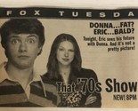 That 70’s Show Print Ad Laura Prepon Topher Grace TPA21 - $5.93