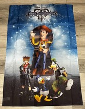 Disney Kingdom Hearts III Promo Banner Square Enix Gamestop Wall Hanging 27x40 - $5.94