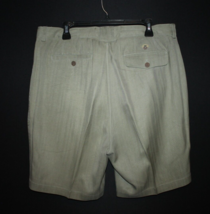 Tommy Bahama Relax Silk Chino Shorts Men&#39;s Sz 36 Green Khaki 100% Silk 9&quot; Inseam - £17.83 GBP