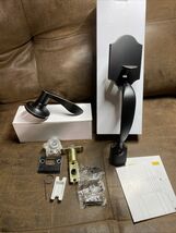 Front Door Handle Inside And Out Oil Rubbed Bronze No Lock Use Deadbolt ... - $17.99