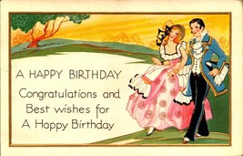 1934 Birthday Postcard EMBOSSED-&quot;A Happy Birthday&quot; BK-C - £5.47 GBP