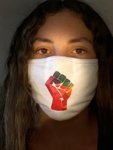 BLM Black Life Matter Reusable Face Mask Colorful Logo Dry Fit Mouth Cov... - $8.17