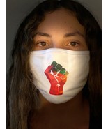 BLM Black Life Matter Reusable Face Mask Colorful Logo Dry Fit Mouth Cov... - $8.17