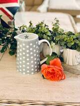 Krasilnikoff Happy Porcelain Grey Spotty Jug, - $46.15 Krasilnikoff Happy Porcelain Grey Spotty Jug, - $46.15