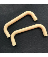 2x Vintage 3 1/4&quot; Peach Modern Plastic Drawer Handle Pulls New Old Stock - $6.14 CAD