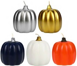 Fall Harvest Pumpkin Wax Candles 2.5”Dx2.8”H Select: Color - £3.18 GBP
