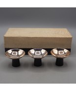 Vintage Set of 3 Silverplate Miniature Bowls Plastic Base made in Japan - £22.69 GBP