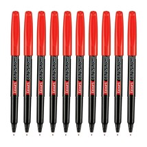 10 x Fine Tip Permanent Marker Pen Red CD / DVD / OHP Marker Water Proof Ink - £7.10 GBP
