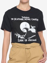 Disney Nightmare Before Christmas Girls Crop Shirt Jack Sally Love NEW S... - £12.45 GBP