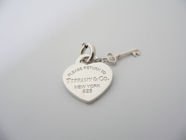 Tiffany &amp; Co Silver Return to Heart Key Charm Pendant 4 Necklace Bracelet Clasp - £278.25 GBP