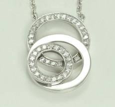 Round Diamond Solitaire Pendant Necklace 18k White Gold (0.41 Ct G Vs Clarity) - £998.32 GBP