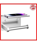 Rustproof Stainless Steel Toilet Paper Holder with Phone Shelf - Brushed... - $538.72 MXN