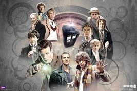Doctor Who All Eleven Doctors and The Tardis Collage 24 x 36 Poster, NEW... - $11.64