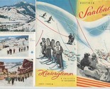 Saalback Austria Brochure 8 Ski Lifts and 78 Runs 1950&#39;s Kids on Skis  - $17.82