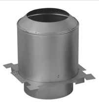 SuperVent 12.375-in L Fits 6-in Dia Stainless Steel Chimney Attic Insulatio - $28.05