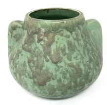 Vintage 1930&#39;s Art Vellum McCoy Pottery Green Pot Vase, 5.5&quot; Tall - $18.99