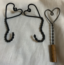 Miniature Twisted Wire Hooks &amp; Rug Beater Decor - $6.44