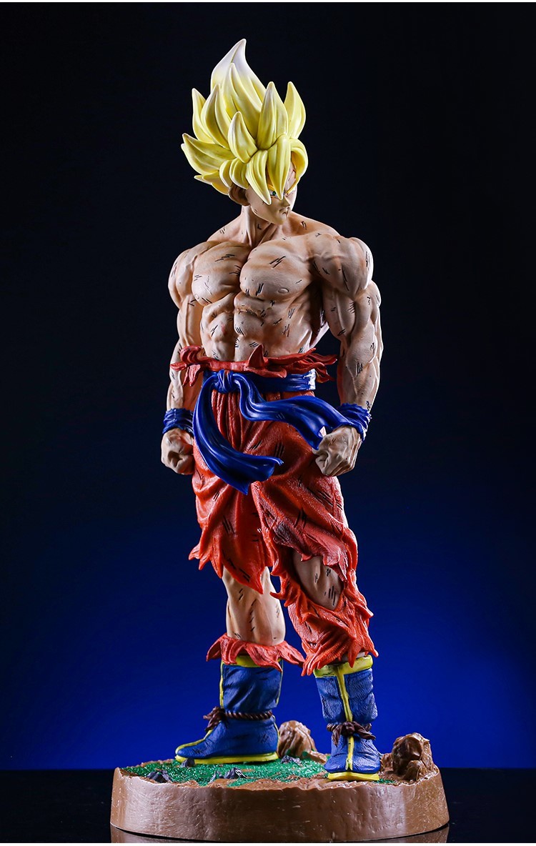 Primary image for Figurine Dragon Ball Z Son Goku, grande taille 43cm torse nu