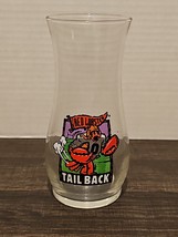 Vintage Red Lobster Restaurant 7&quot; Hurricane Glass Tail Back Tumbler Glass Cup - £17.62 GBP