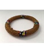 Maasai Beaded Bangle Bracelet African Handmade From Kenya - $8.75