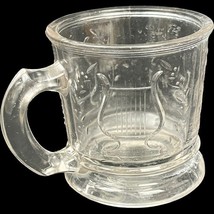 Antique EAPG McKee &amp; Bros Bird and Harp Child’s Mug Pressed Pattern Glas... - $23.33