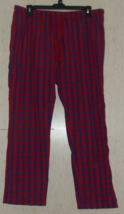 New Mens Embassy Red &amp; Royal Blue Plaid Pajama / Lounge Pants Size 2XL - £19.71 GBP