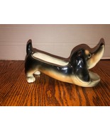 Cute Vintage Ceramic Dachshund Weiner Dog Planter Kitchen Caddy 8&quot; Long - $21.81 CAD