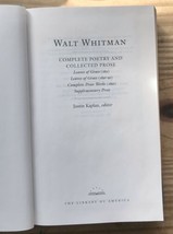 Library Of America Walt Whitman Complete Poetry And Collected Prose Hard... - £6.26 GBP
