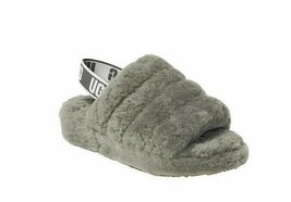 Ugg Women&#39;s Fluff Yeah Slide Sandals Bnib Gray Size 8 - £87.47 GBP