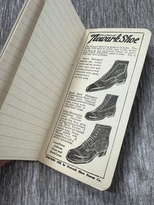 Vintage 1922 Newark Shoe Stores Advertising Pocket Notebook Charleston SC Promo Item image 5
