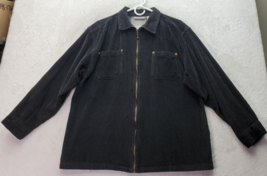 Sutton Supply Co. Jacket Womens XL Black Corduroy 100% Cotton Collar Full Zipper - £21.89 GBP