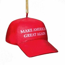 Ksa President Trump Resin &quot;Make America Great Again&quot; Hat Cap Xmas Ornament C7571 - £10.29 GBP