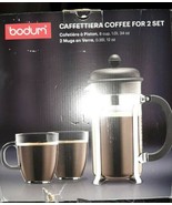 Bodum Caffettiera French Press Coffee Maker, 8 Cup, 1 Liter, 34oz with 2 Glas... - £18.99 GBP