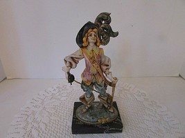 Fontanini Figurine Pirate W/SWORD 8.25&quot; Depose 731 Italy Spider Mark Marble - $34.60