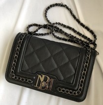 &quot;BADGLEY MISCHKA&quot; Black Quilted Vegan Leather Crossbody Bag Shoulder Bag... - $14.35