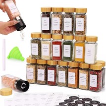 Spice Jars - 24 Pcs, Spice Jars With Labels, Glass Spice Jars With Bamboo Lids,  - £31.04 GBP