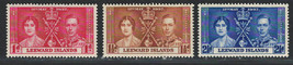 British Leeward Island 1937 Vf Mnh Stamps Set &quot; Coronation Issue &quot; - £1.71 GBP