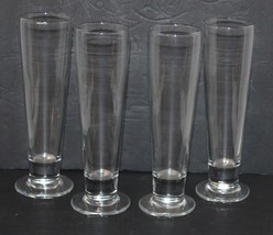 Vintage Crystal Glass Beer Pilsner Bar Glasses ~ 9.25&quot;H ~ Waterford ? ~ Set of 4 - £31.87 GBP